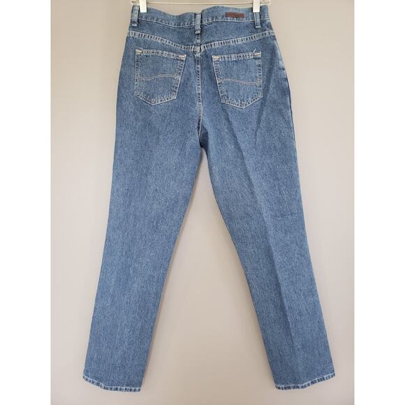 NEW Lee Relaxed Fit‎ Straight Leg At the Waist Size 4 Medium Blue 100% Cotton - Picture 5 of 6